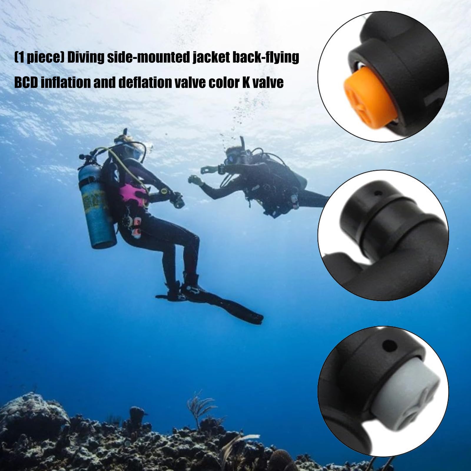 Scubas K Valve d'échappement basse pression pour contrôle de flottabilité, design compact pour plongée