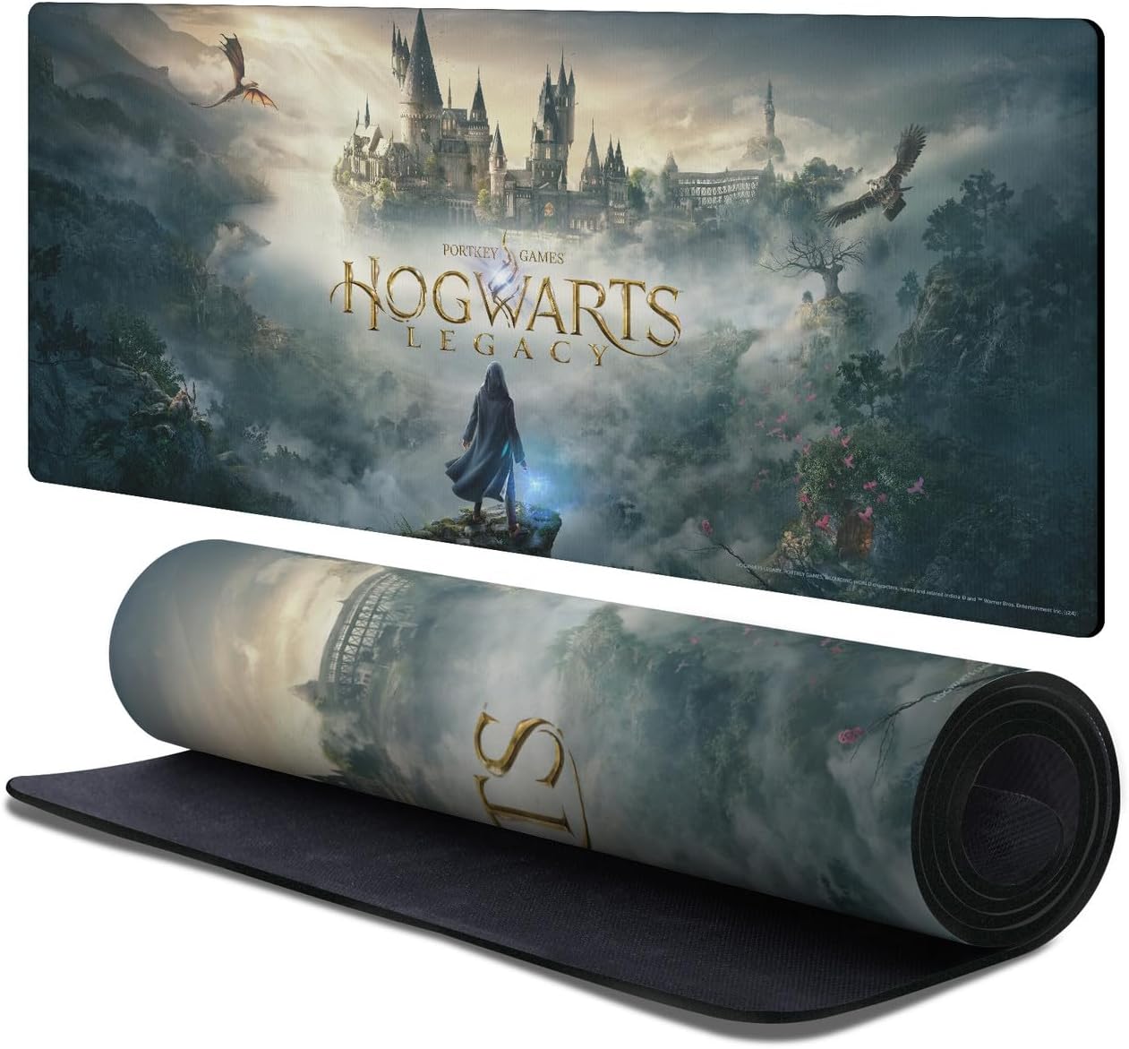 Head Case Designs Officially Licensed Hogwarts Legacy Key Art Graphics 37.4 x 15.75 x 0.16 inches (900 x 400 mm) - XL Gaming Office Desk PC Keyboard Mouse Mat Pad