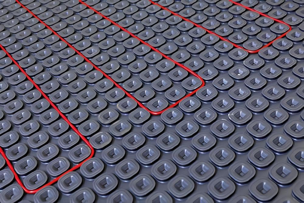 Chemelex NuHeat Peel & Stick Uncoupling Membrane 10.6 Sq Ft Sheet (39 in x 39 in) FG0800_1 Non-Woven Polypropylene Heating Pad, Waterproof Anti-Fracture Floor Underlayment for Heating Systems