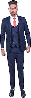 White Bow Men's Slim Fit Formal Three Piece Suit - 9 Colors
