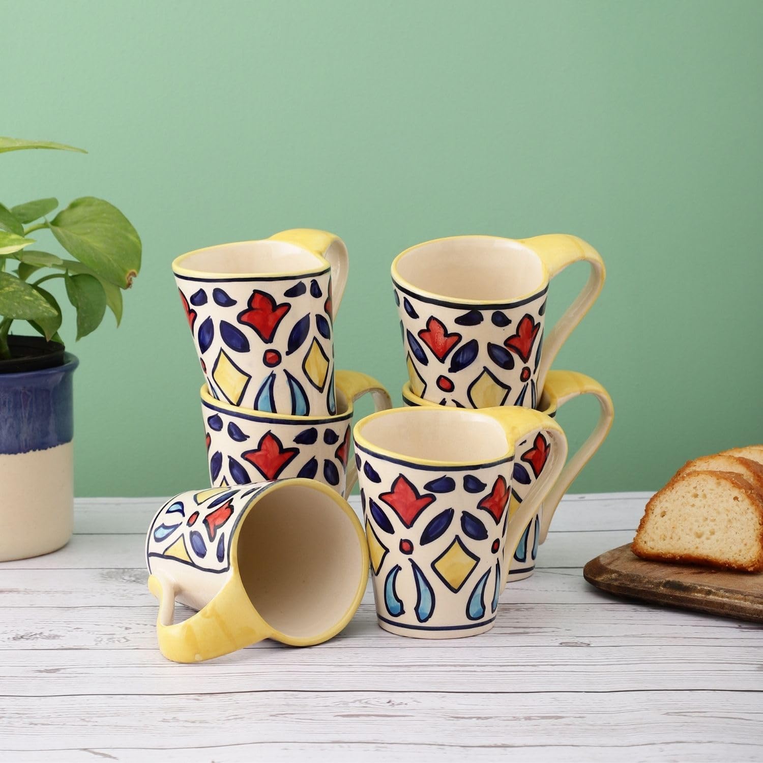 VarEesha Tranquil Mint Tea Cups - Set of 6 -5 VarEesha Tranquil Mint Tea Cups - Set of 6 -5