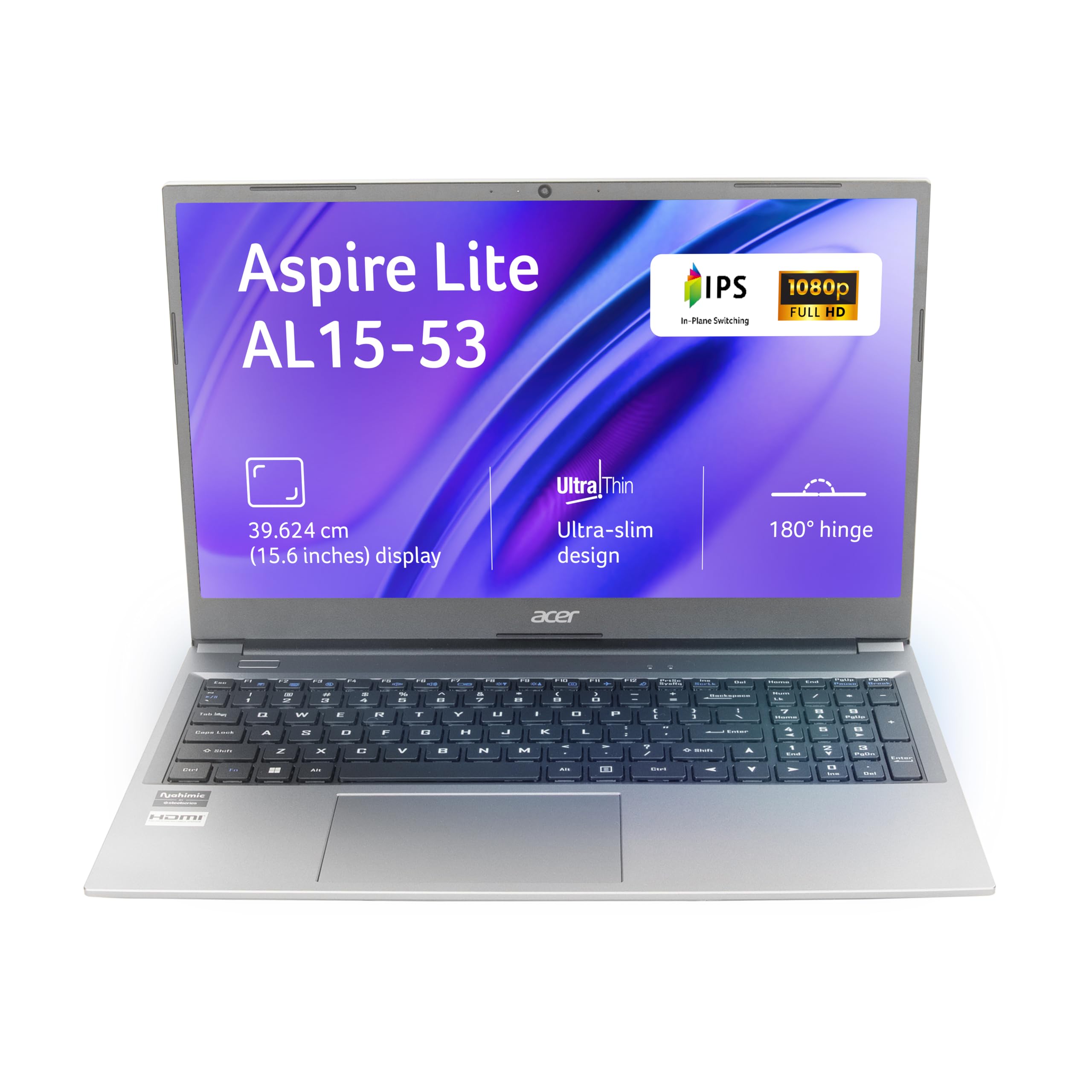 Acer Aspire Lite 13th Gen Intel Core i3-1305U Premium Metal Laptop (8GB RAM/512GB SSD/Windows 11 Home/MS Office 2024 Home & Student/FHD) AL15-53, 39.62cm (15.6"), Steel Gray, 1.59kg-image-36