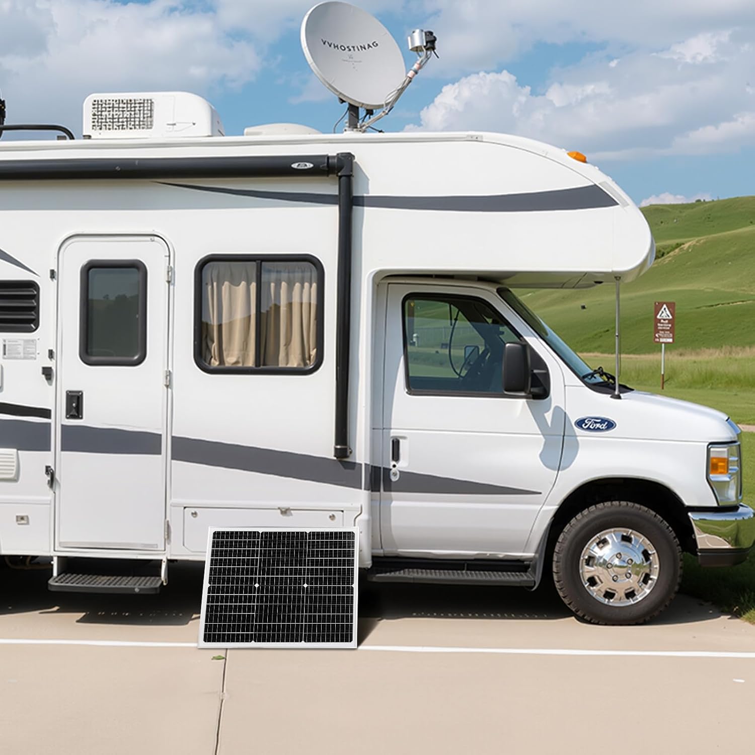 VEVOR 50W 12V Solar Battery Charger Maintainer, Mono Solar Panel Trickle Battery Charger with Upgraded MPPT Controller, IP65 Waterproof for Car Boat RV Trailer Flat Rooftop (Bracket Not Included) - Image 8