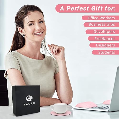 Miniatura 6 de VAGAU Reposamuñecas para laptop, soporte de muñeca para teclado y mouse, almohadillas ergonómicas de espuma viscoelástica para laptop, oficina,