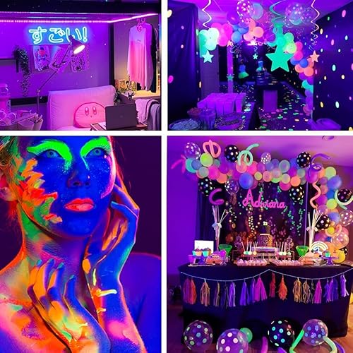 Miniatura 7 de PIZHLO Juego de tiras de luz LED de color negro de 50 pies49.2ft con control remoto, 900 LED, 12 V autoadhesivo, regulable, para fiestas de baile,