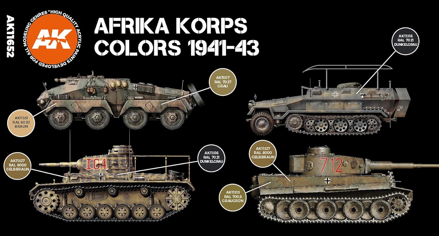AK Interactive 3G Afrika Korps - Plastic Modelling Paints & Accessories, Item # AK-11652