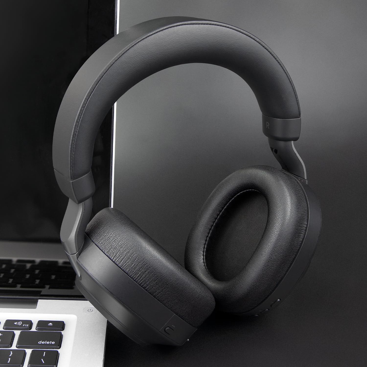 SOULWIT Earpads Replacement for Jabra Evolve2 85 UC/Evolve 2 85 MS Wireless Headset (Do Not fit Elite 85H), Ear Pads Cushions with Softer Protein Leather, Noise Isolation Foam - Black