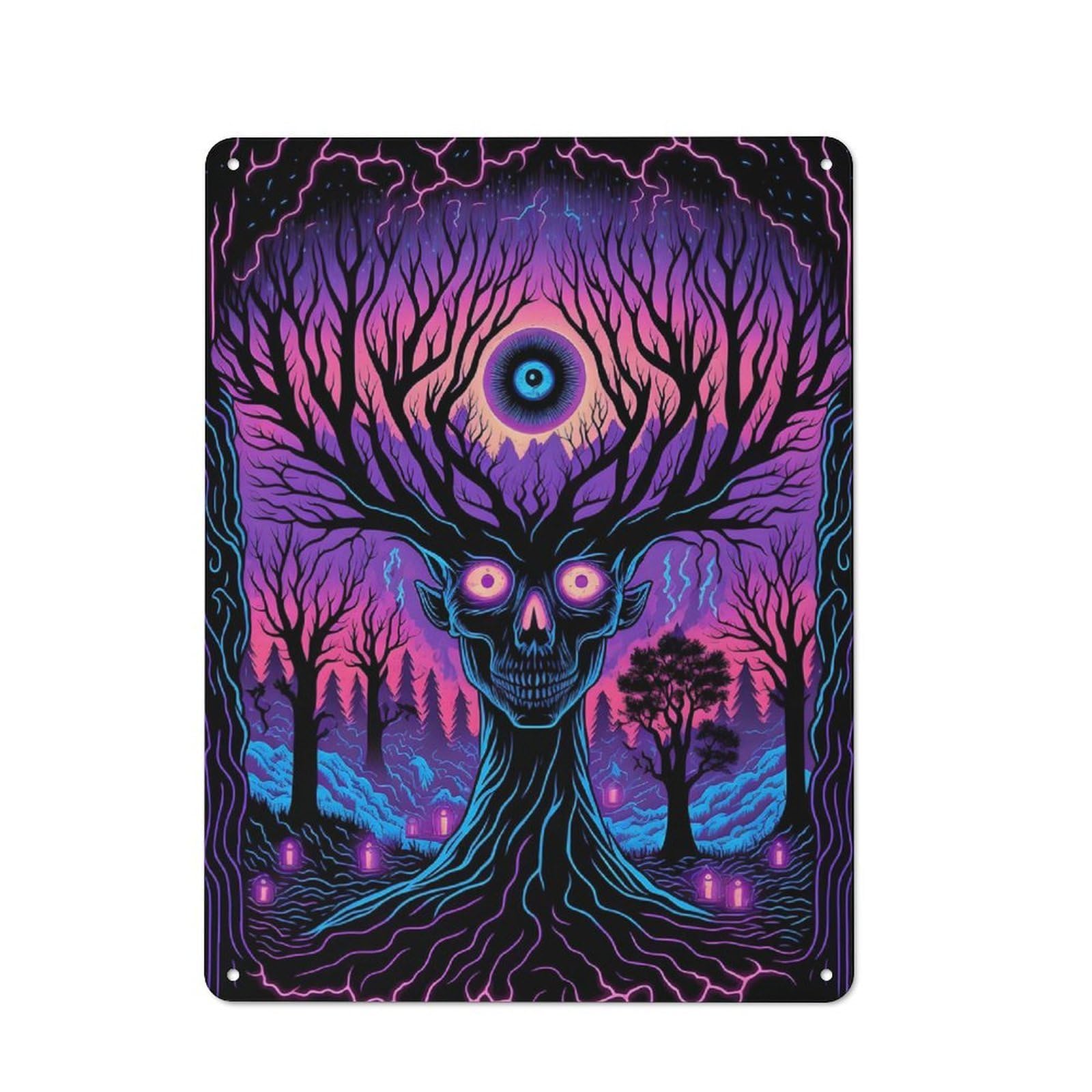 Junmoney Dark Vision Tin Wall Plaque 40X30cm With For Dining Room Or Kitchen, For Collectors Decorating Kitchens And Dining Spaces