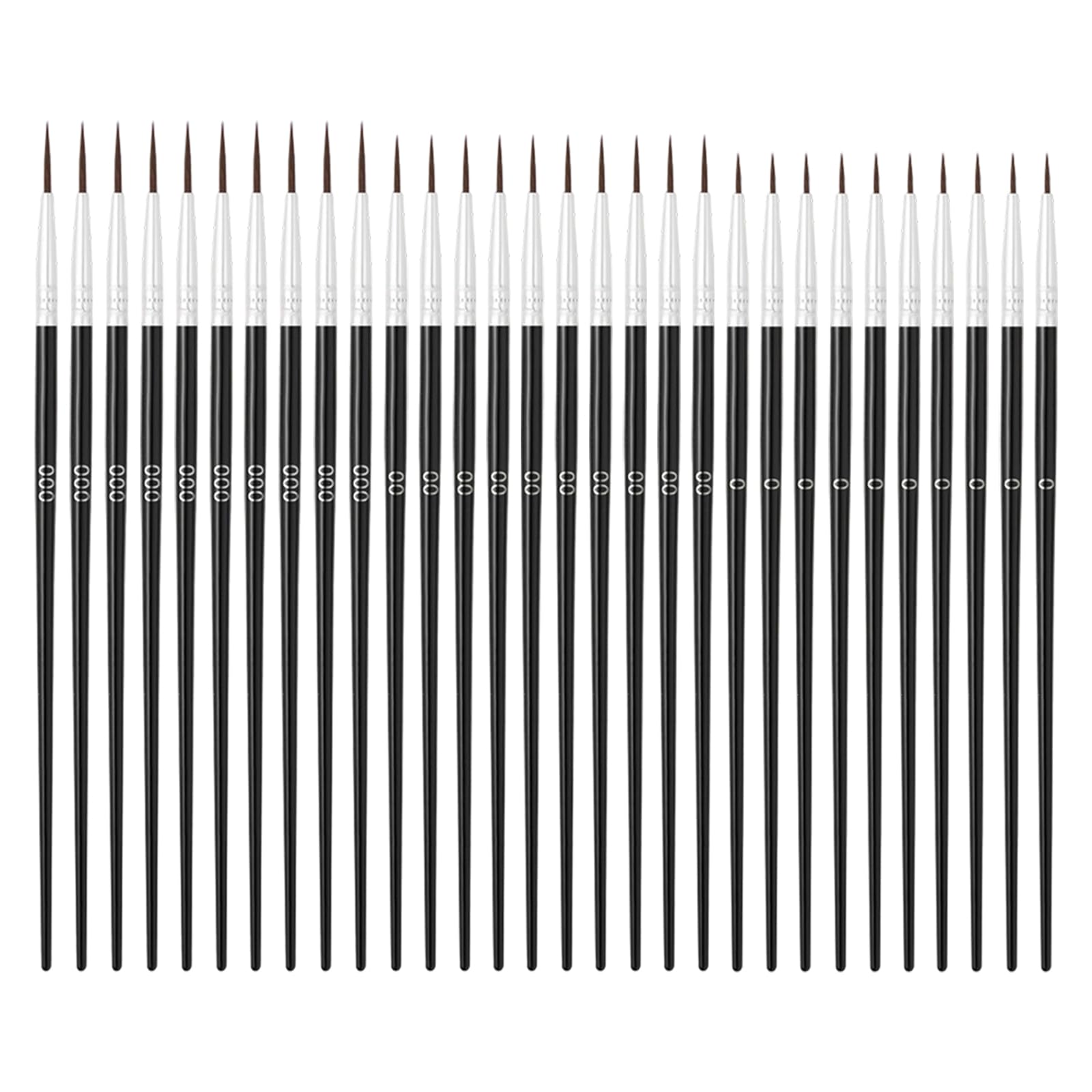 Of 30 Fine Liner Brushes Nylon Hair Precisions Painting Tools Body Assorted Colors for Various Artwork Nylon Brush Pen