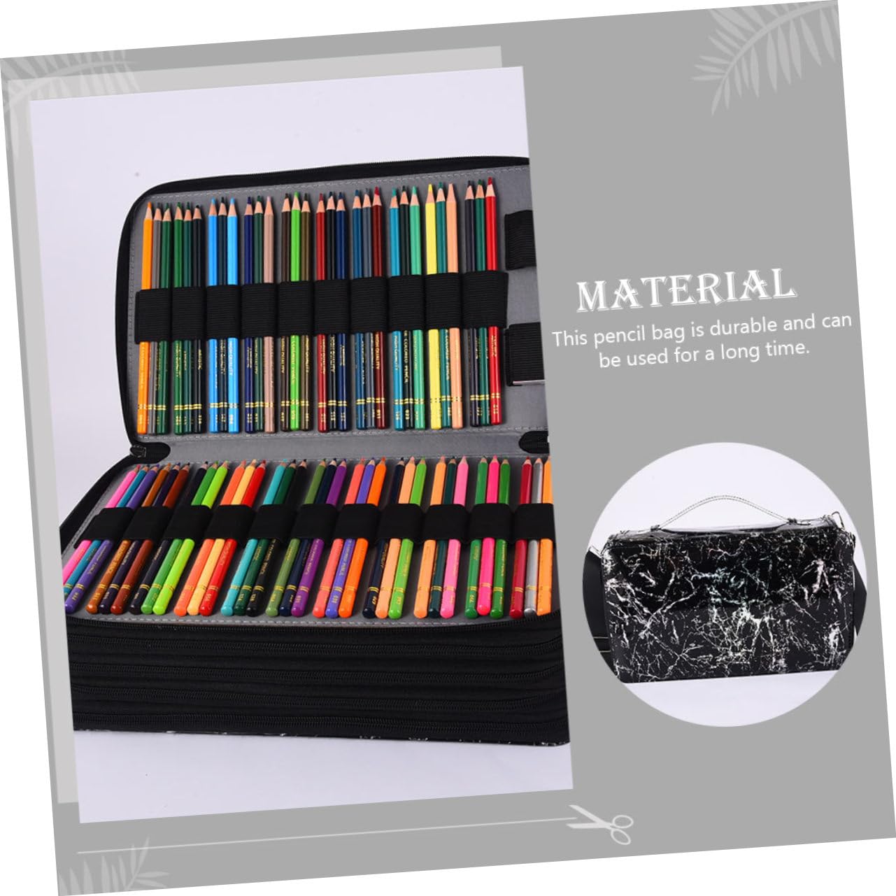 Tofficu Astuccio Multistrato Grande, Oxford, Chiusura a Zip, Portapenne Portatile per Scuola e Matite, per Studenti