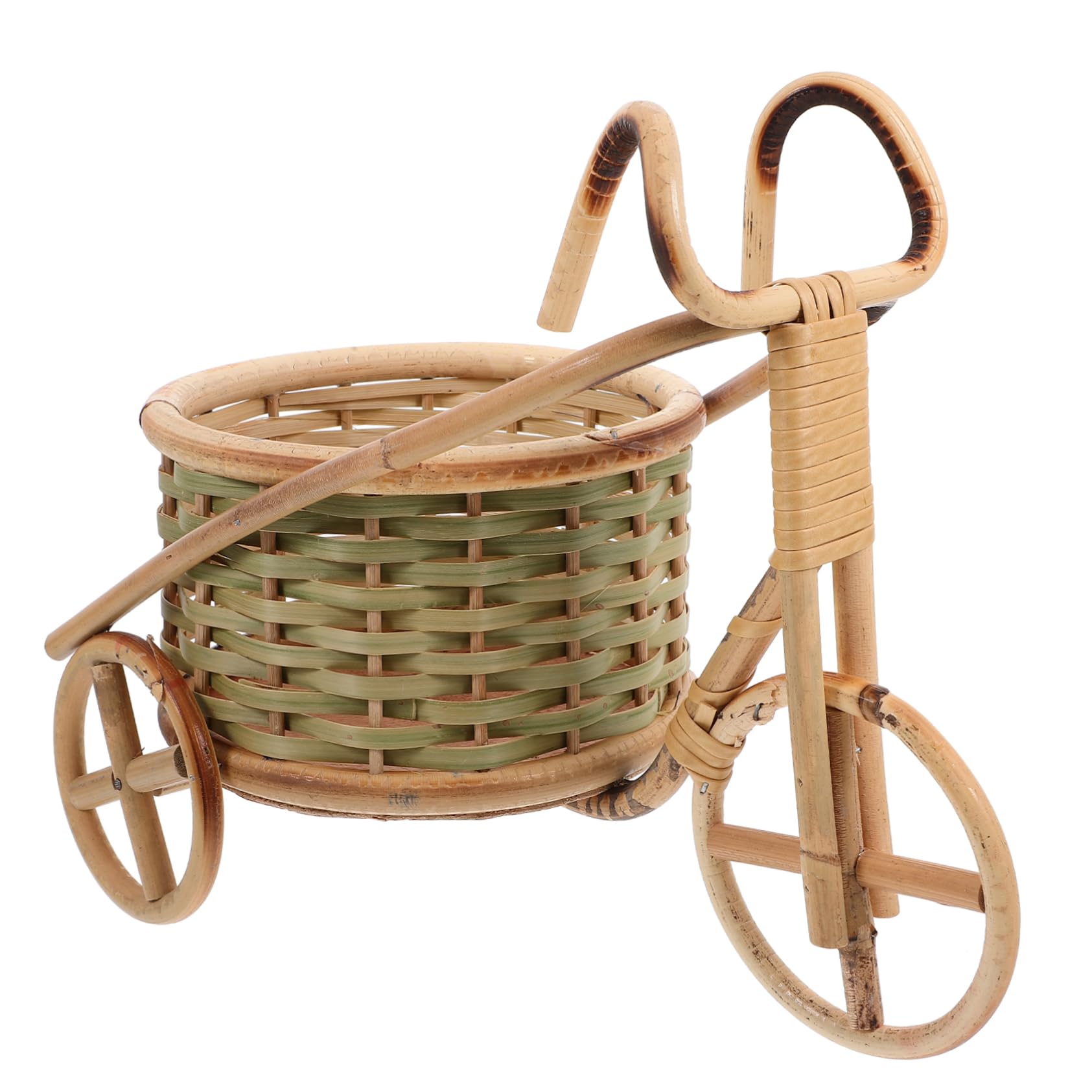 Cabilock Bamboo Storage Basket Handmade Woven Fruit Bowl Kitchen Counter Decor Rattan Toy Basket Storage Bin