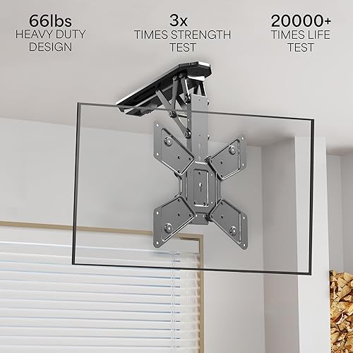 Miniatura 5 de VIVO (MOUNT-E-FD55) soporte eléctrico motorizado para TV de pantalla de 23 a 55 pulgadas, abatible para montar desde techo inclinado