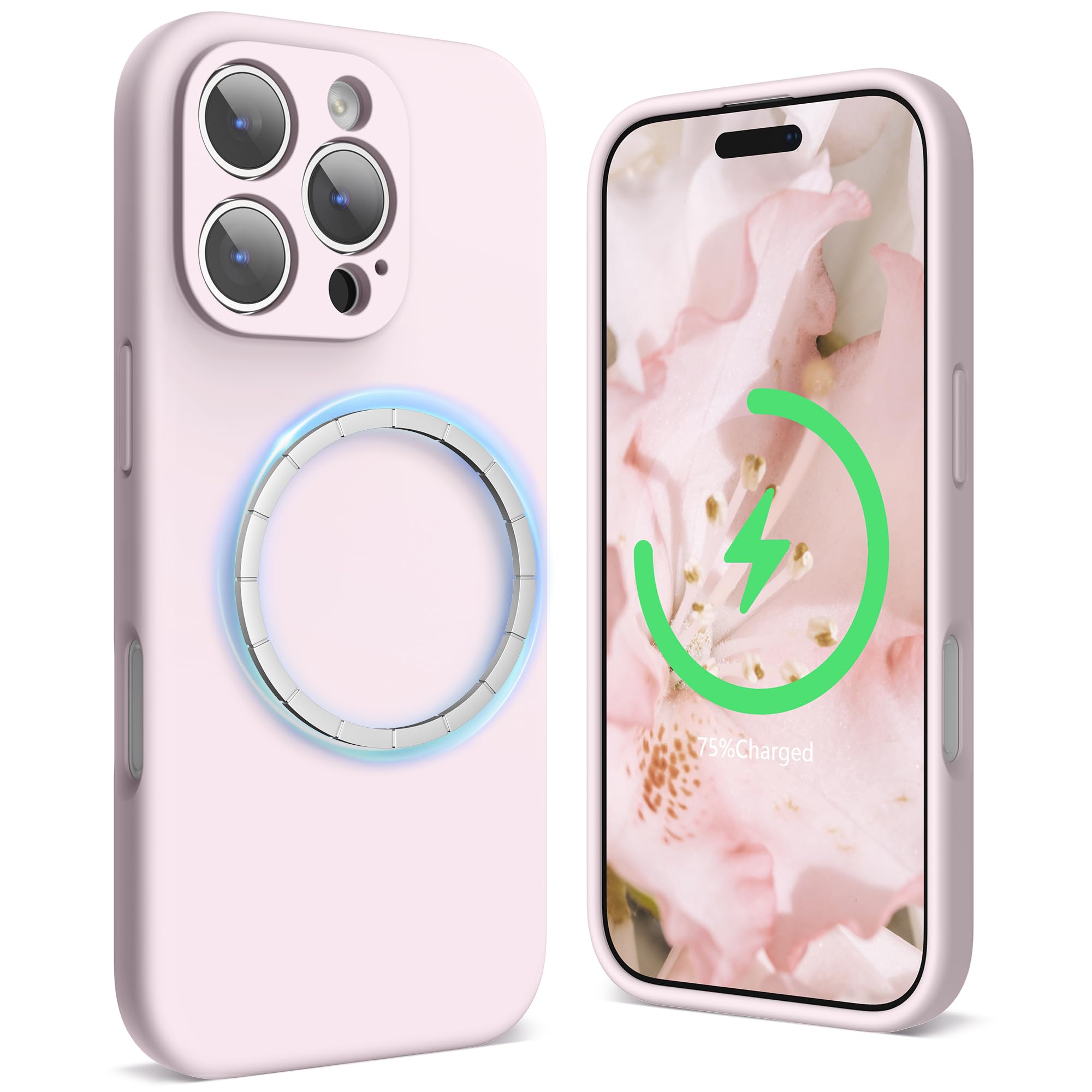 SURPHY Designed for iPhone 16 Pro Max Case Compatible with MagSafe Liquid Silicone Phone Case Camera Protective Soft