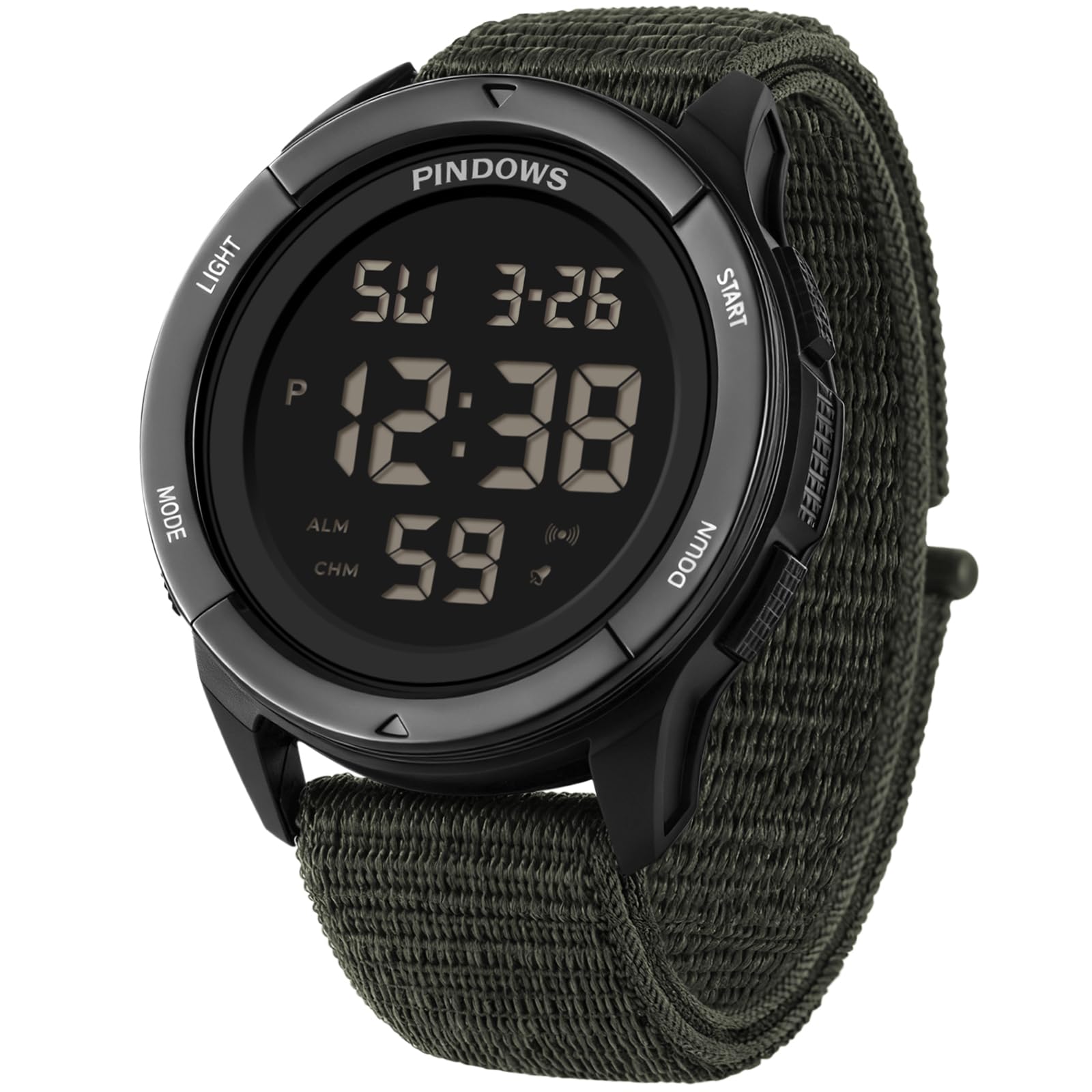 Men's Digital Watch, 50M Waterproof Military Tactical Sport