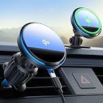 Lamicall pour Magsafe Car Mount Charger - [Qi2 15W Chargement rapide] 360° Support de téléphone de voiture réglable, chargeur de voiture sans fil magnétique de tableau de bord d'évent iPhone 17/16/15/14/13/12 Samsung S25/24, Cadeau de maman