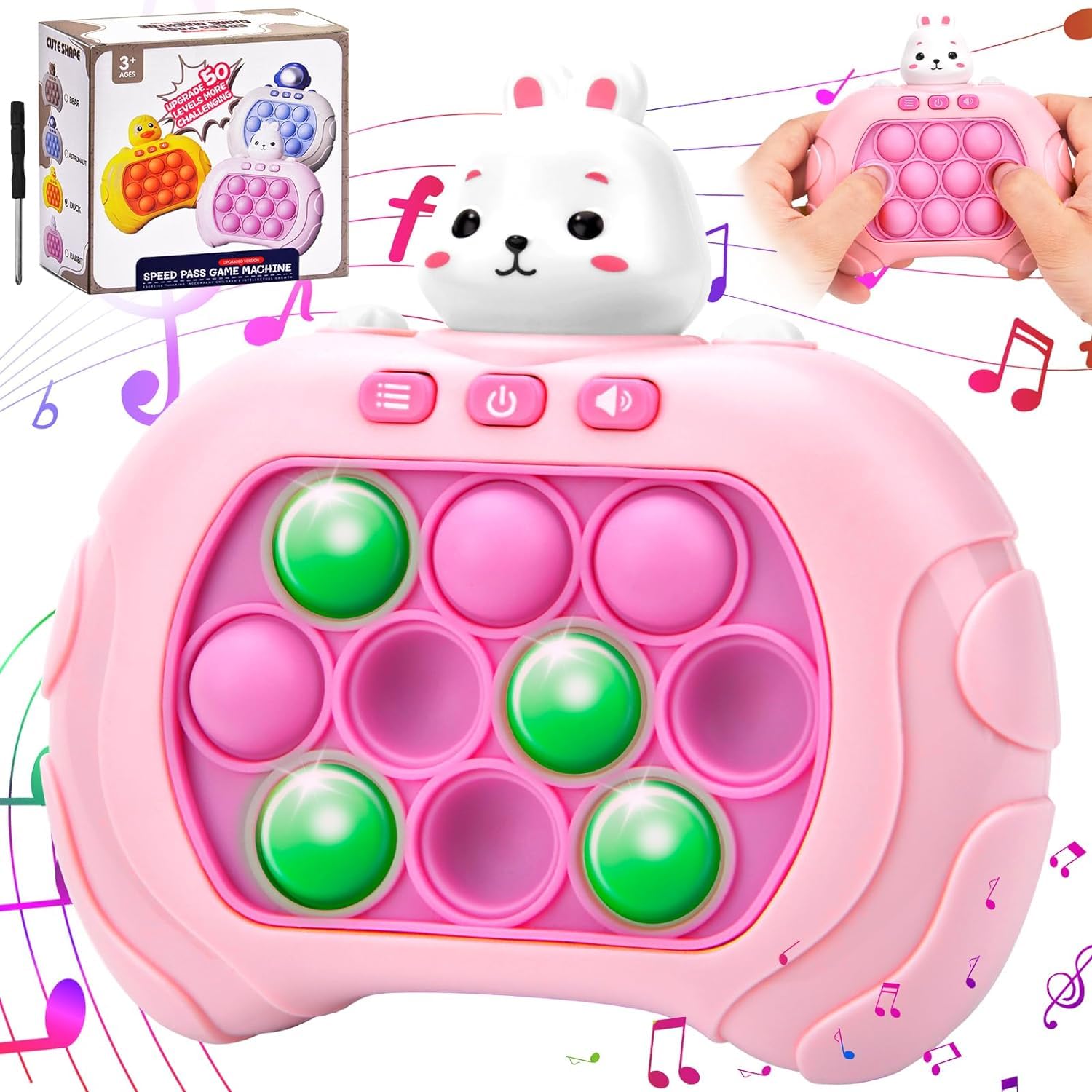 EZUK Pop It Pro, Push Bubble Stress Light-Up Toys, Popits for Kids, Pattern-Popping Game, 4 Modes, 30 Levels, Anti-Anxiety Squeeze Sensory Toy for Kids (Packof 1) |Multi-Color| (B0CSPP3TVG) Amazon Price History, Amazon Price Tracker