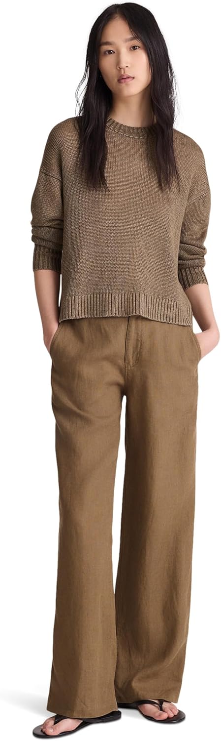Madewell Women's The Zoe Relaxed Straight Pant in 100% Linen