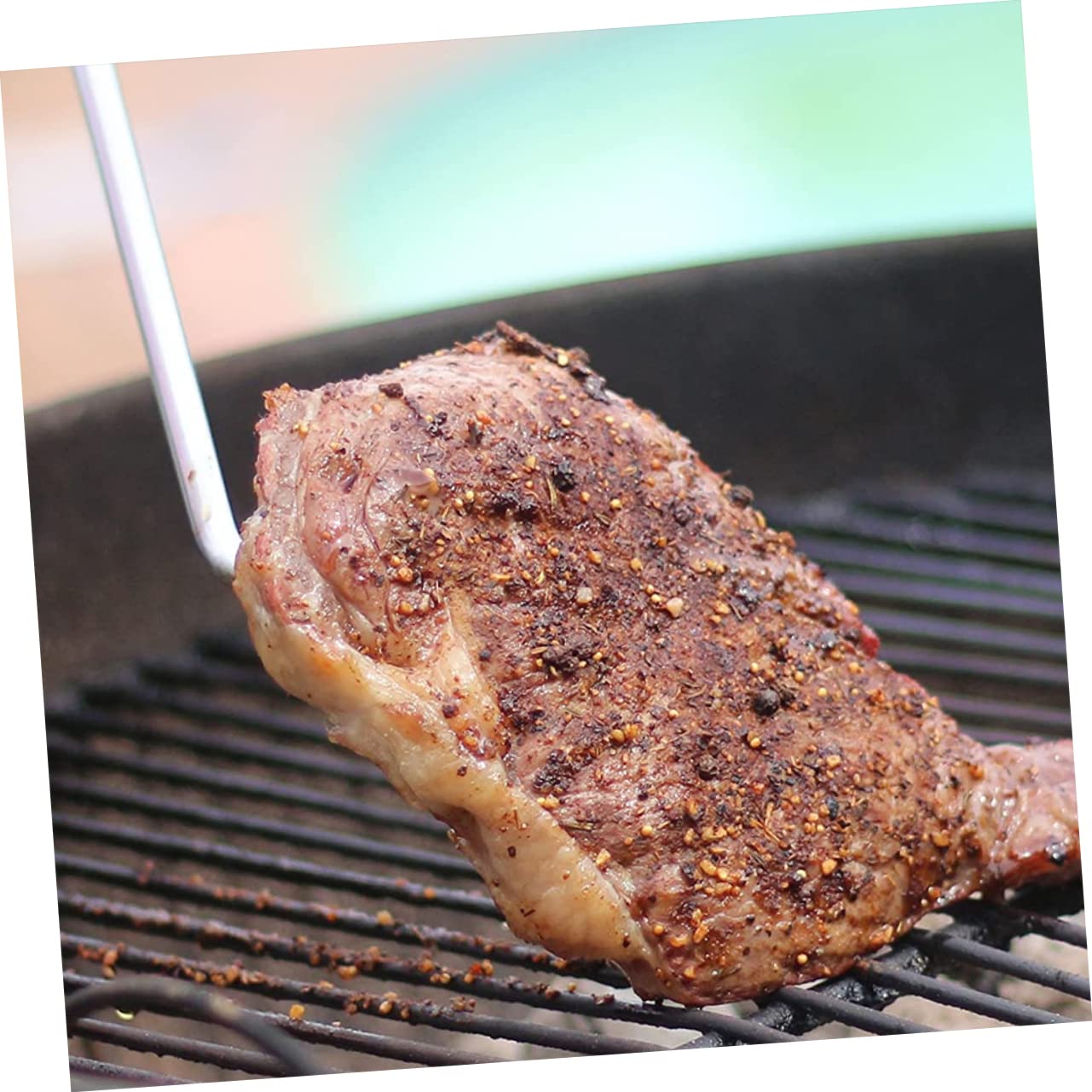 GRIRIW Outdoor Grilling Tool Pc Stainless Steel Meat Fork Skewers for Ribs Steak Chicken