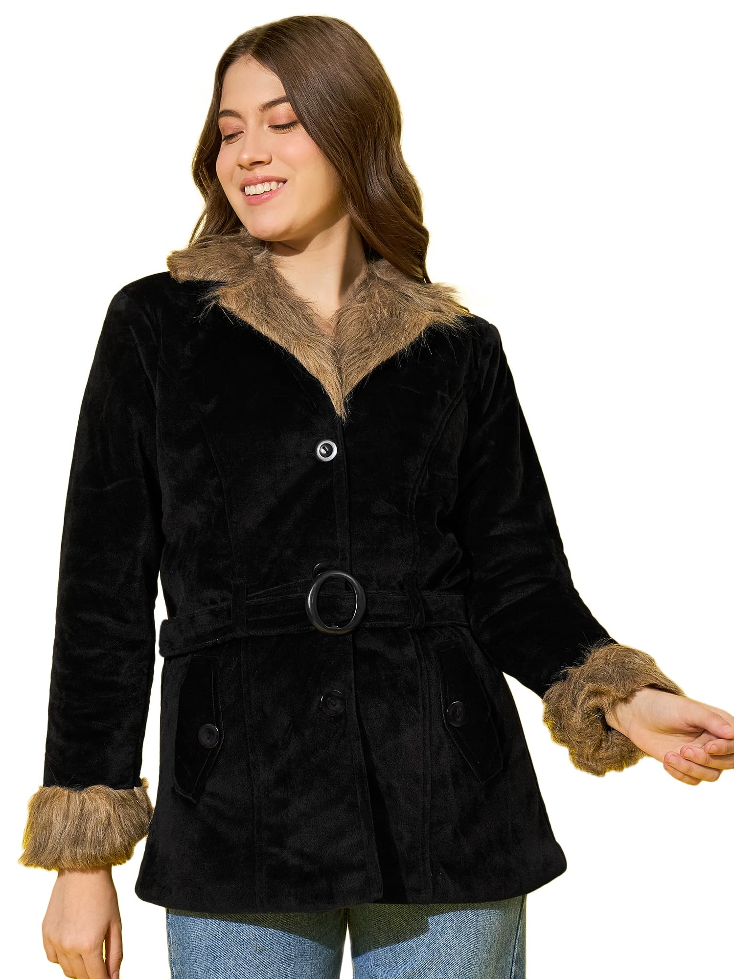 dimpy garments Winter Coat Velvet Women Jacket With Soft Fur-picture-32