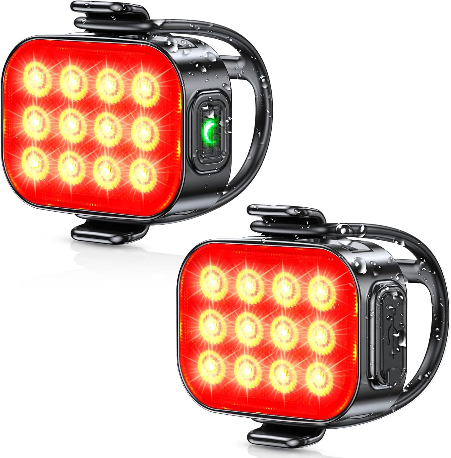 Rear Bike Light [2 Pack] Bike Tail Light with 6 Modes