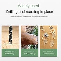 Vista 3 de Taladro manual de mango de madera en forma de T en espiral para carpintería, agujero de escariado, perforación, modelo de plástico