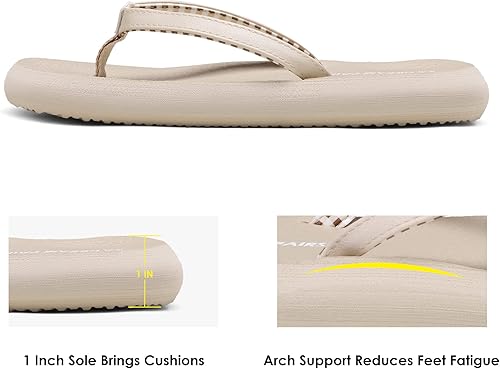 Miniatura 2 de DREAM PAIRS Sandalias con soporte de arco para mujer, cómodas y suaves sandalias acolchadas para verano, playa, uso diario casual