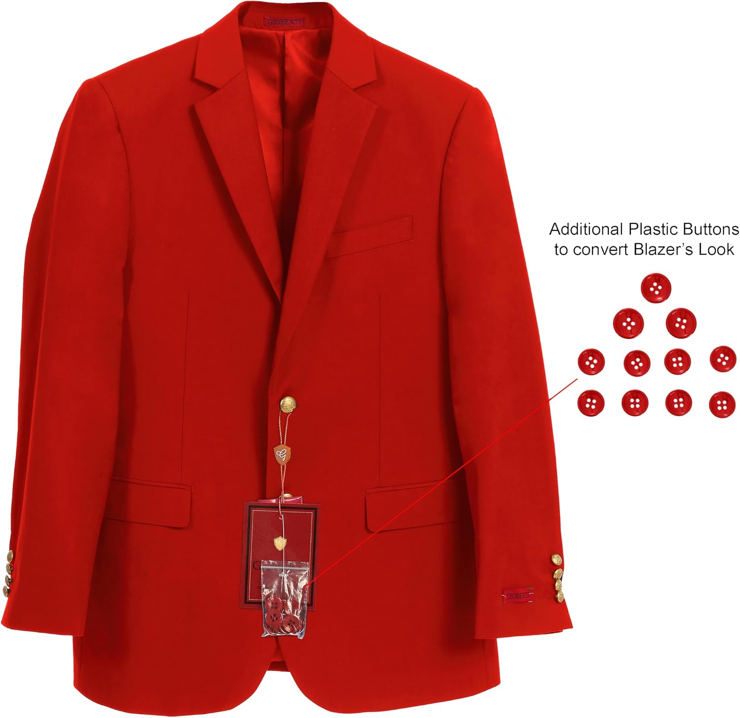 Gioberti Mens Formal Blazer Jacket image 2
