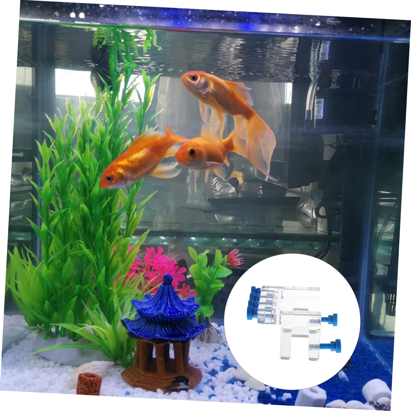 Abrazadera De Fijación para Acuario 3 Unidades para Tubería De Agua Soporte De Tubo De Dosificadora De Acrílico para Pecera