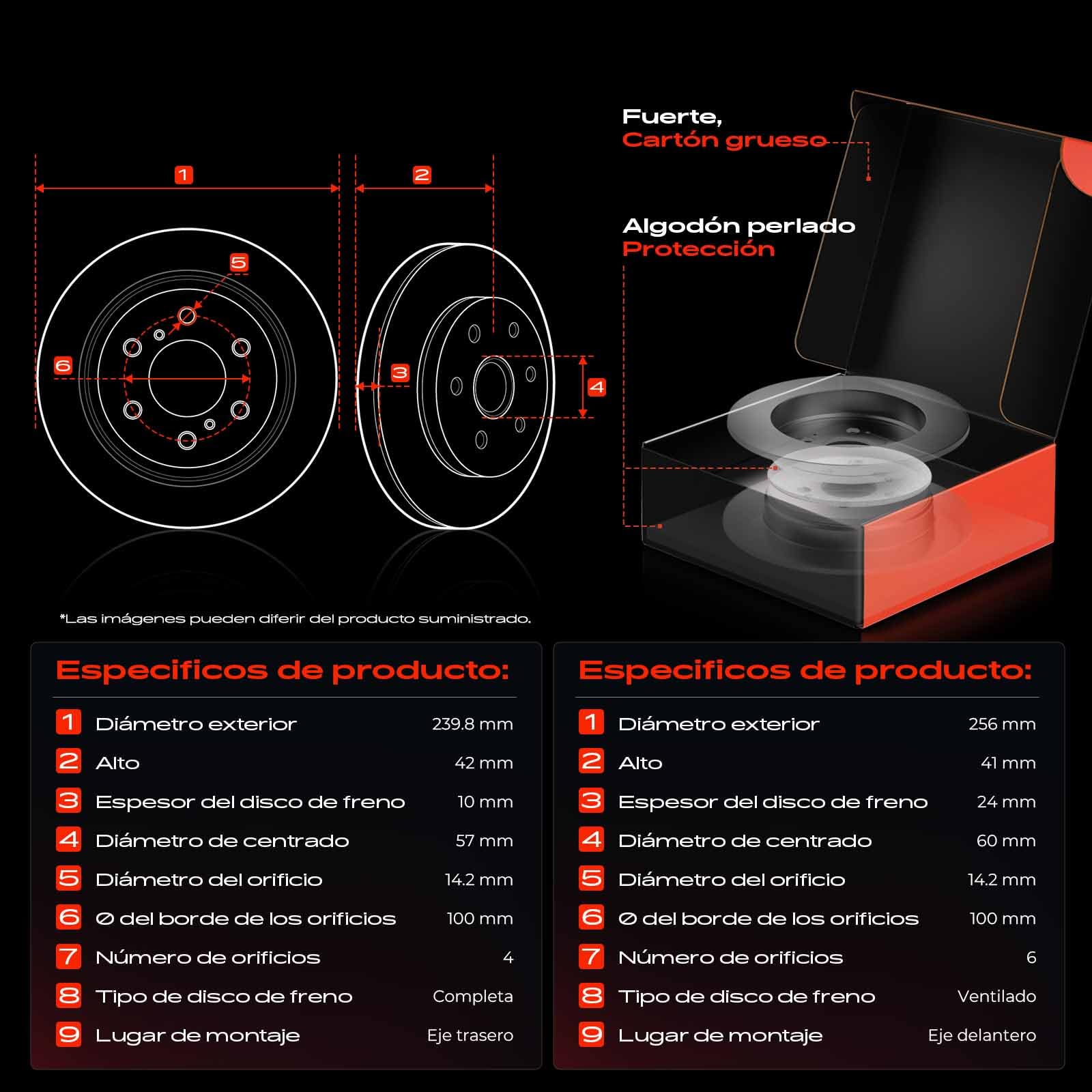 Frankberg 4 discos de freno + 8 pastillas de freno | Compatible con: Astra G Classic T98, Caravana Astra G T98, Caravana clásica Astra G F35, Astra G CC T98