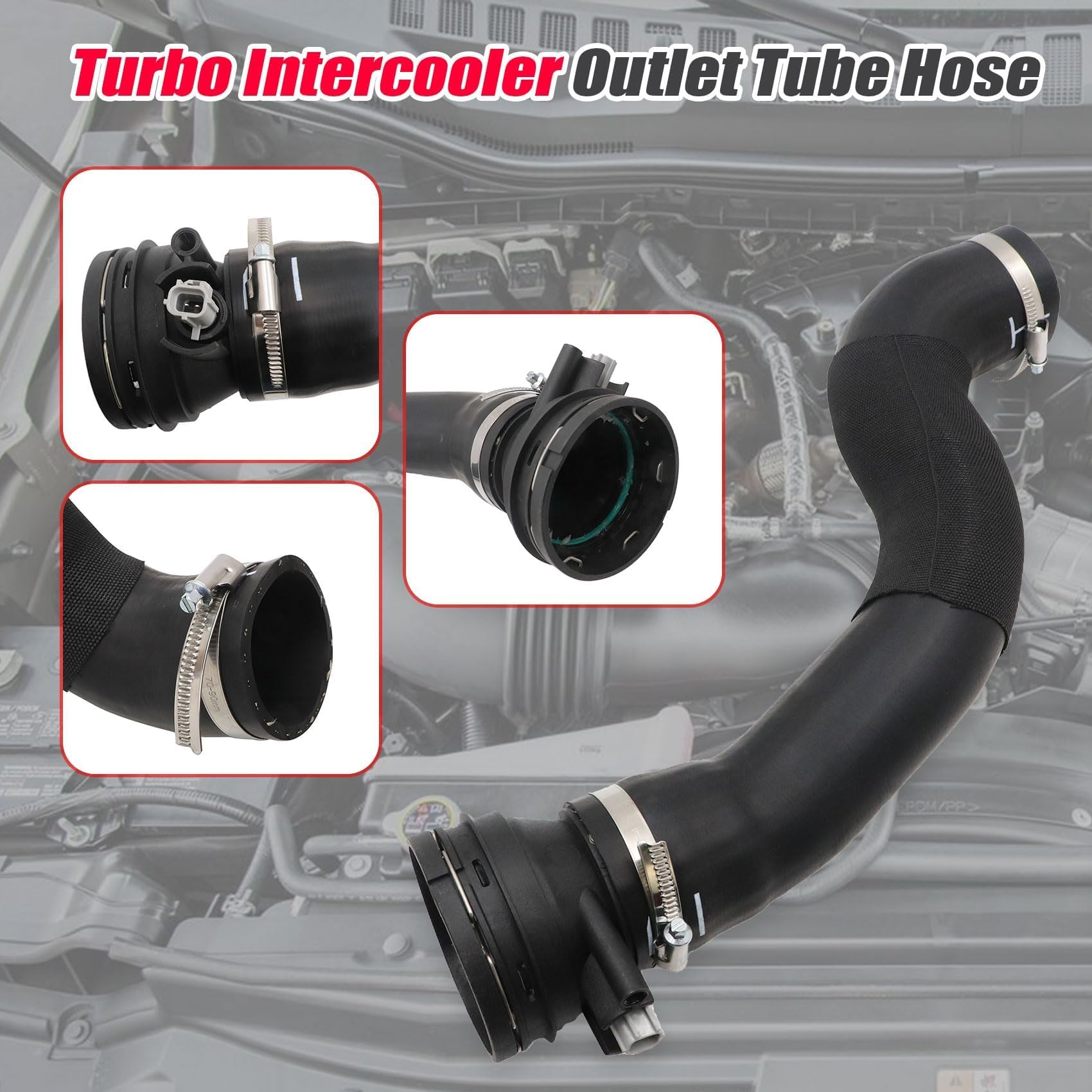 Turbo Intercooler Outlet Cold Side Tube Pipe Hose Compatible With 2017