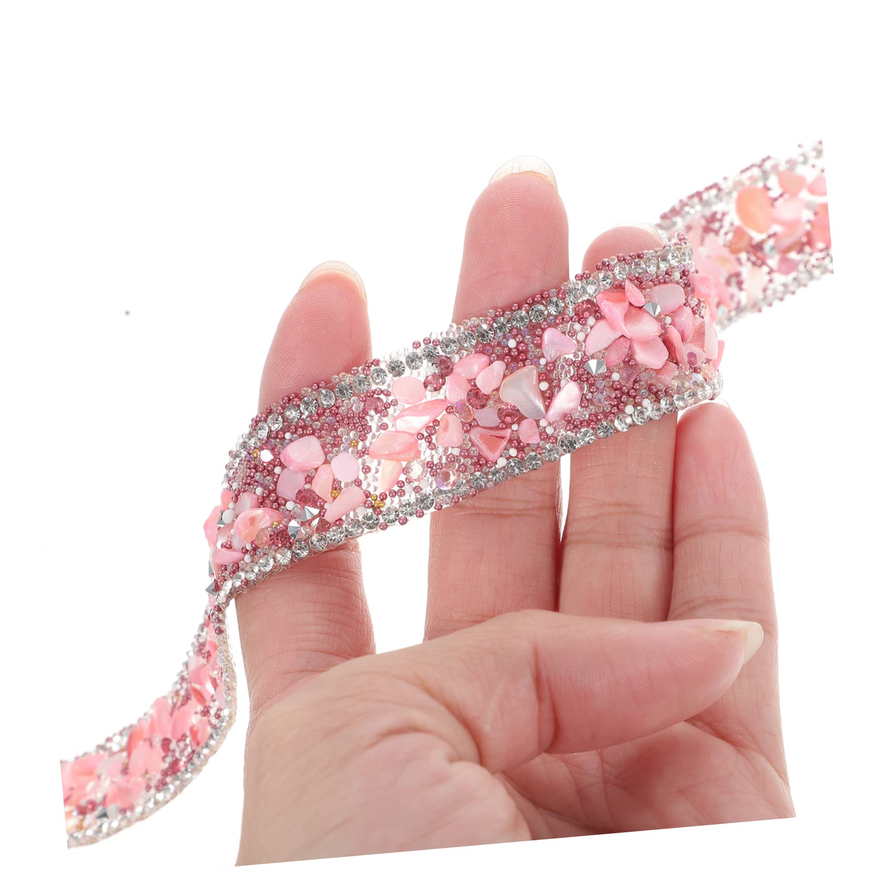 Tofficu 4rollen Dekorativer Strass Trim Zuschneidbar Elegantes Design Für Hochzeiten Und Partys Handgefertigt Kleidung Leicht Anwendbar Hitzebeständig Vielseitig Verwendbar