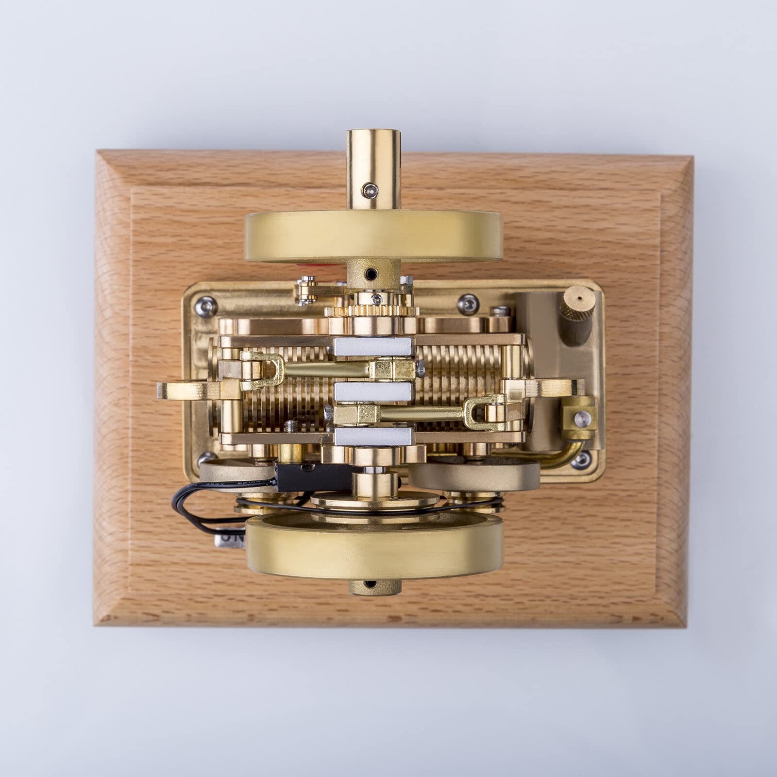 Joytopiaminds Retrol Dampfmaschinen-Modellbausatz, 1,9-cm³-Atkinson-Zyklus-Viertakt-Gasmotor mit Differential-Gegenkolben und Holzsockel, Physik-Lernspielzeug für Erwachsene