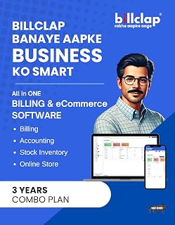 Billclap Desktop Gst Billing, Inventory & Accounting Software| 3 Years Desktop + Mobile Combo Plan (Pro Plus) Price In India