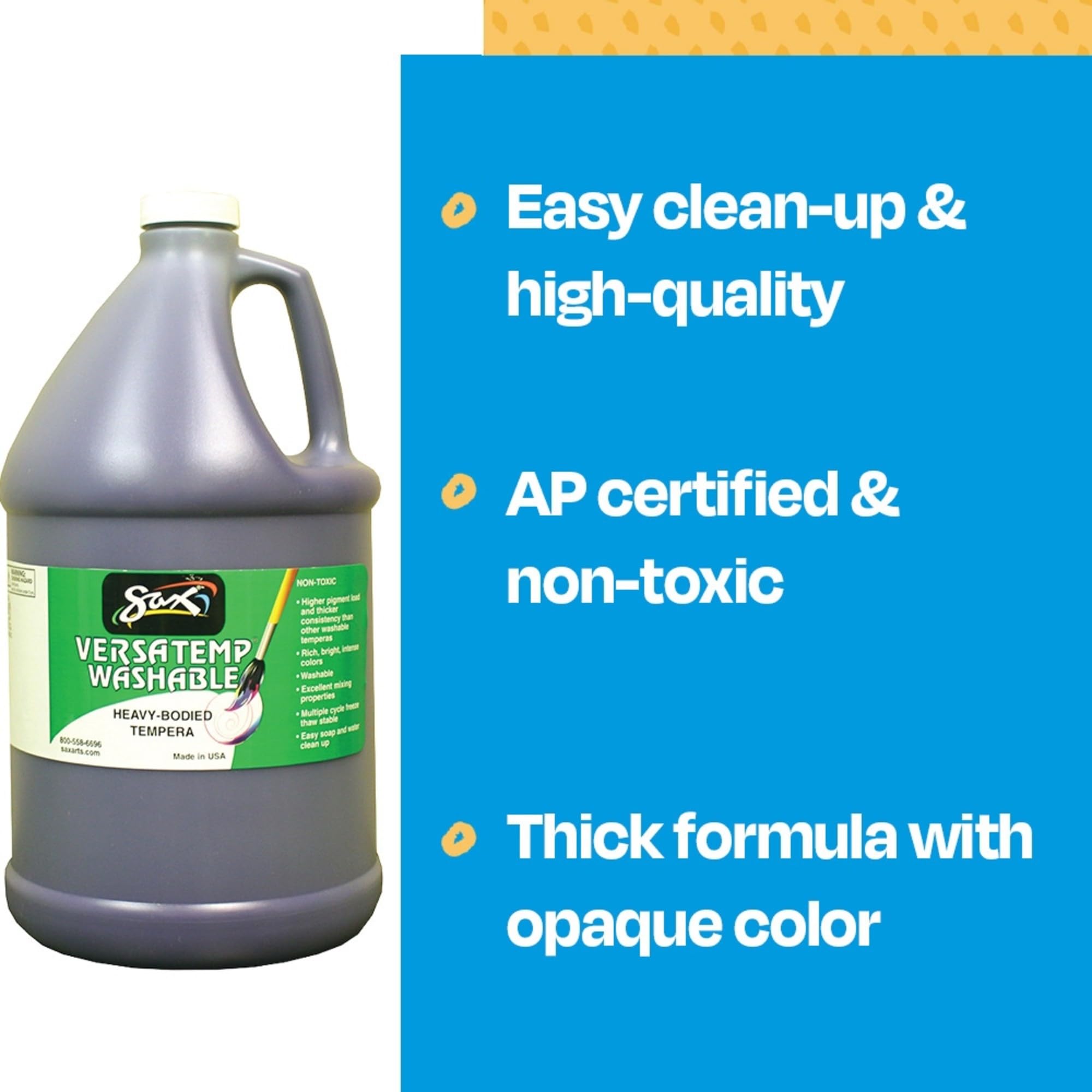 Sax Versatemp - Pintura de temperatura con cuerpo pesado, lavable, color violeta, 1 galón