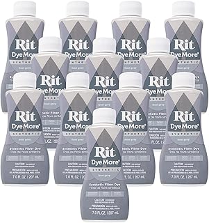 Rit DyeMore Synthetic Liquid Dye | 12 Pack | Works with Polyester, Acrylic, Plastics, Nylon, and Other Fabrics| Create Custom Colors and Designs