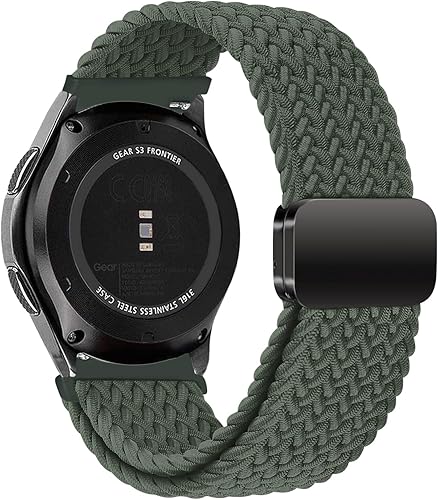 Correa deportiva trenzada de nailon de liberación rápida de 0.866 in, compatible con Samsung Galaxy Watch 3 de 1.772 in1.811 in (2019)Gear S3