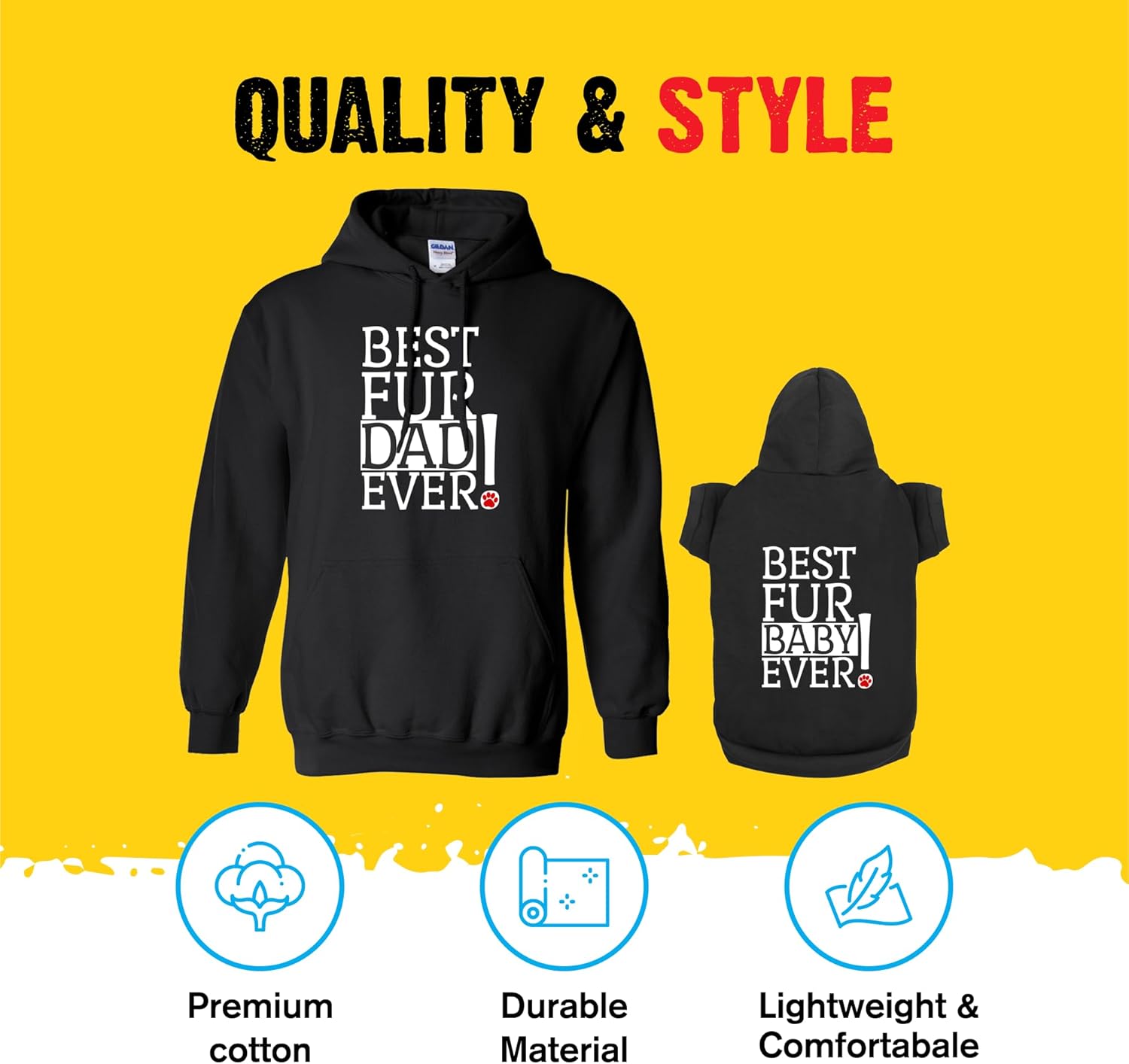 Matching Hoodies for Dogs and Humans