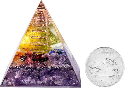 Miniatura 7 de Rockcloud - Figura de piedra piramidal curativa de cristal para meditación, reiki, equilibrio