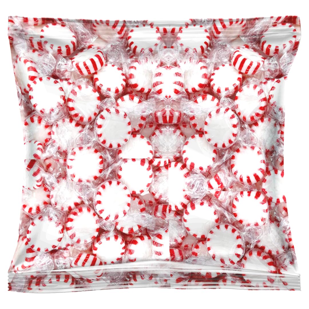 Starlight Peppermint Mints - Bulk Individually Wrapped Peppermint (48 Ounces) Mints Made with Real Peppermint Oil, Over 250 Individually Wrapped Mints per Bag