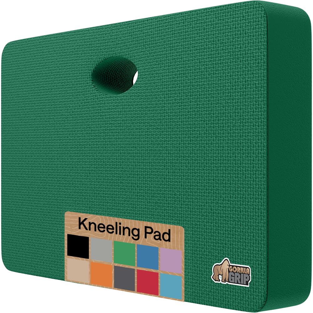 GORILLA GRIP® Extra Thick Foam Kneeling Pad for Gardening, 17.5x11 Grass
