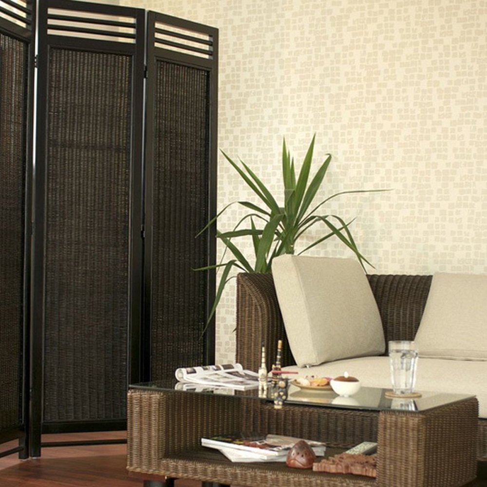 Amazon.co.jp: サンフラワーラタン 4連スクリーン アジアンラタン籐