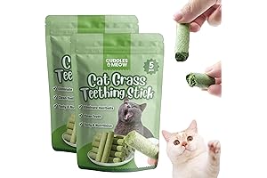 Berdexa Cat Grass Teething Sticks: The Ultimate Chewing Solution for Feline Dental...