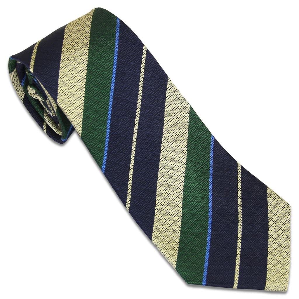The Regimental Shop Men's Multicolour Queen's Royal Hussars Silk Non Crease Regital Tie