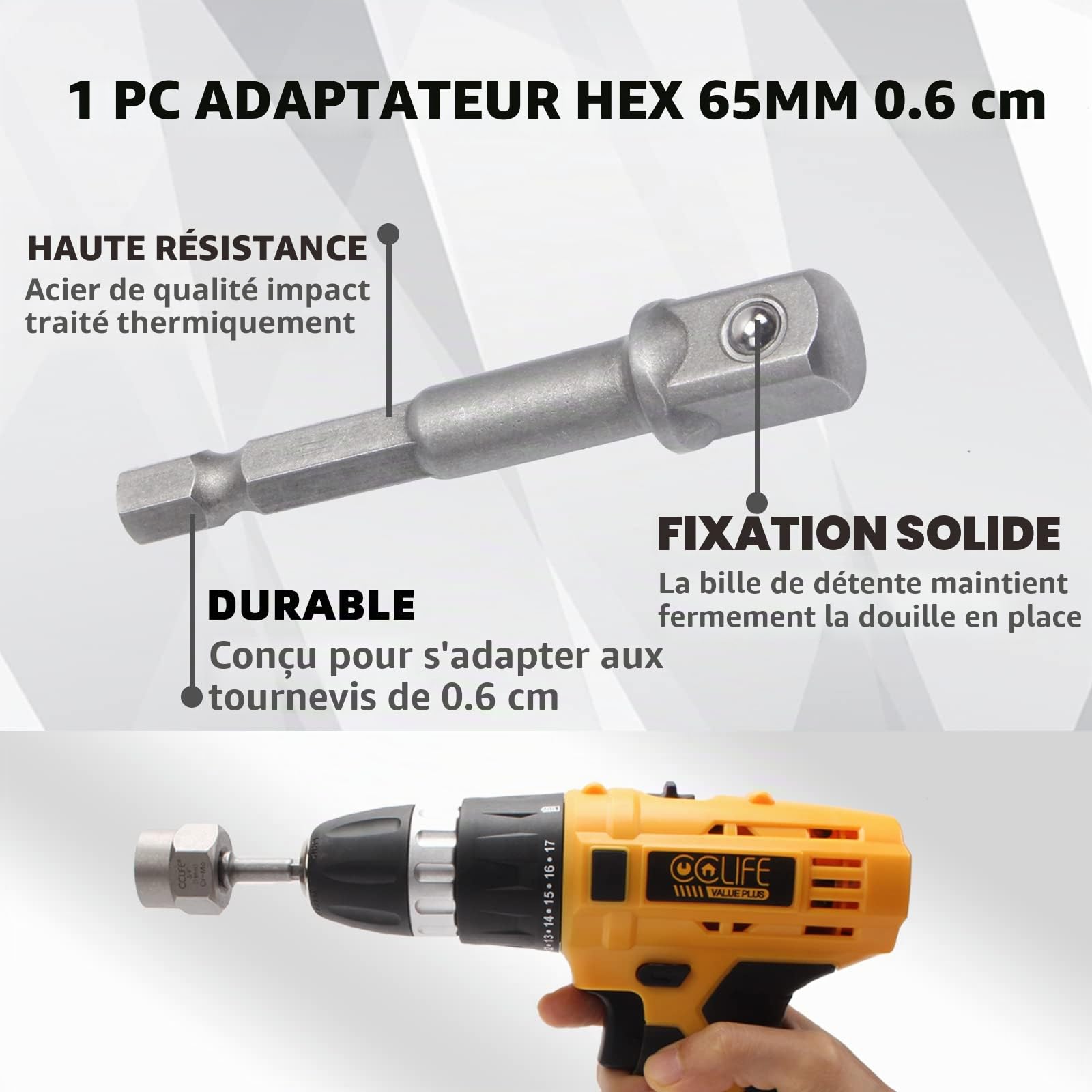 CCLIFE 15pcs Coffret douille extracteurs de boulons et d'écrousl, extracteur d'ecrou endommagés Cr-Mo Matériau 8-19mm,Entraînement carré 3/8'