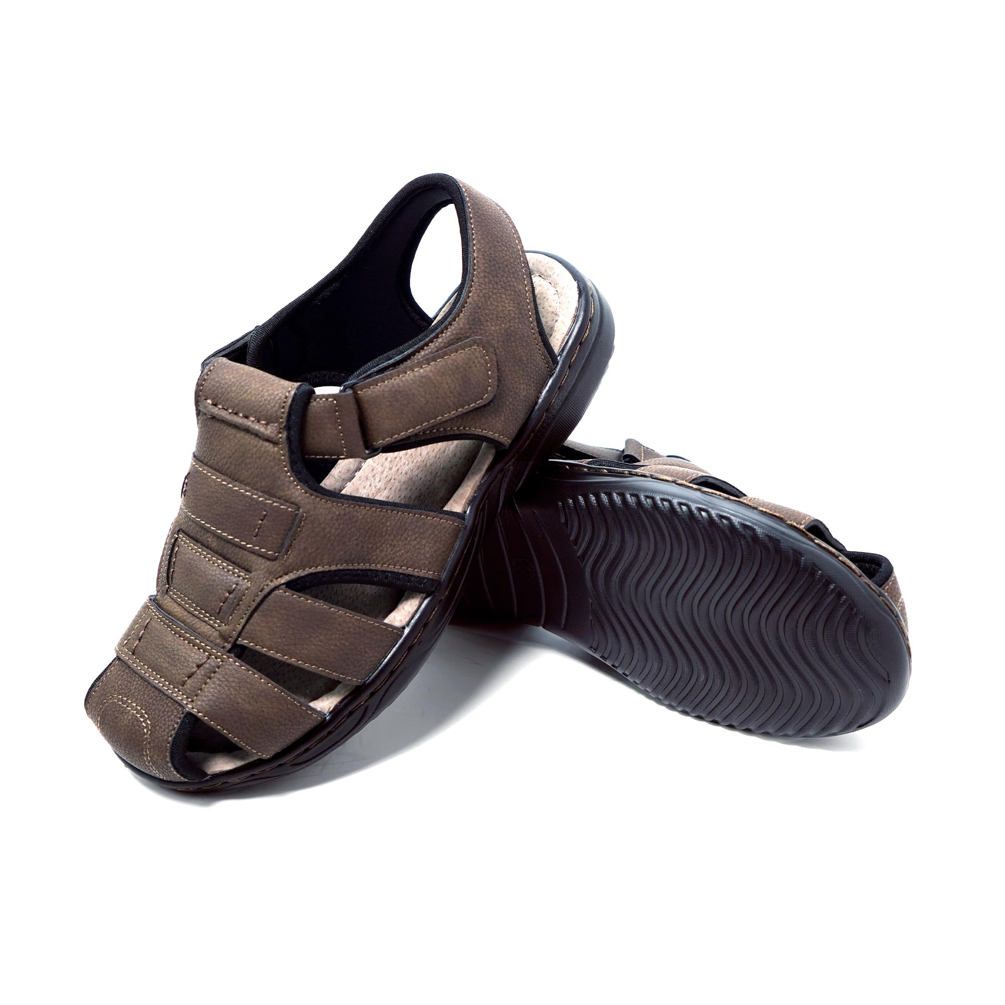 JOMIX Sandalias Hombre Verano con Punta Cerrada Sandalias Trekking Hombre Playa Piscina Mar Senderismo