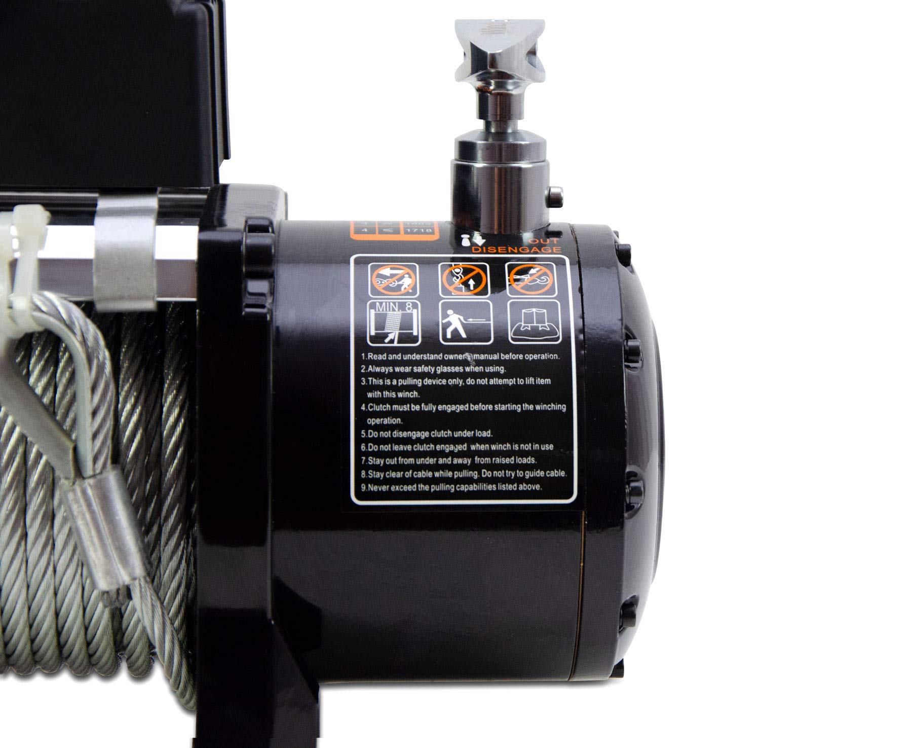 Cabrestante Eléctrico 12V 2700kg/6000lbs, 24m De Cuerda De Acero, 2 Mandos A Distancia Incluidos (1 Inalámbrico, 1 Cable), Ideal Para Atv, Buggies, Remolques, Quads Y Barcos