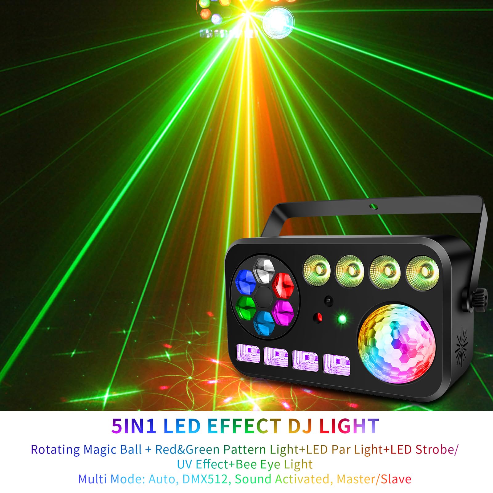 200W UV RGB PAR Strahler 18 LED DMX Partylicht Wash Bühnenlicht Für Bar DJ Party