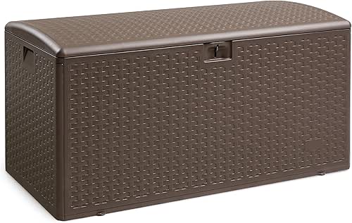 Amazon Basics Coffre de rangement pour l'extérieur, 375 L, Marron