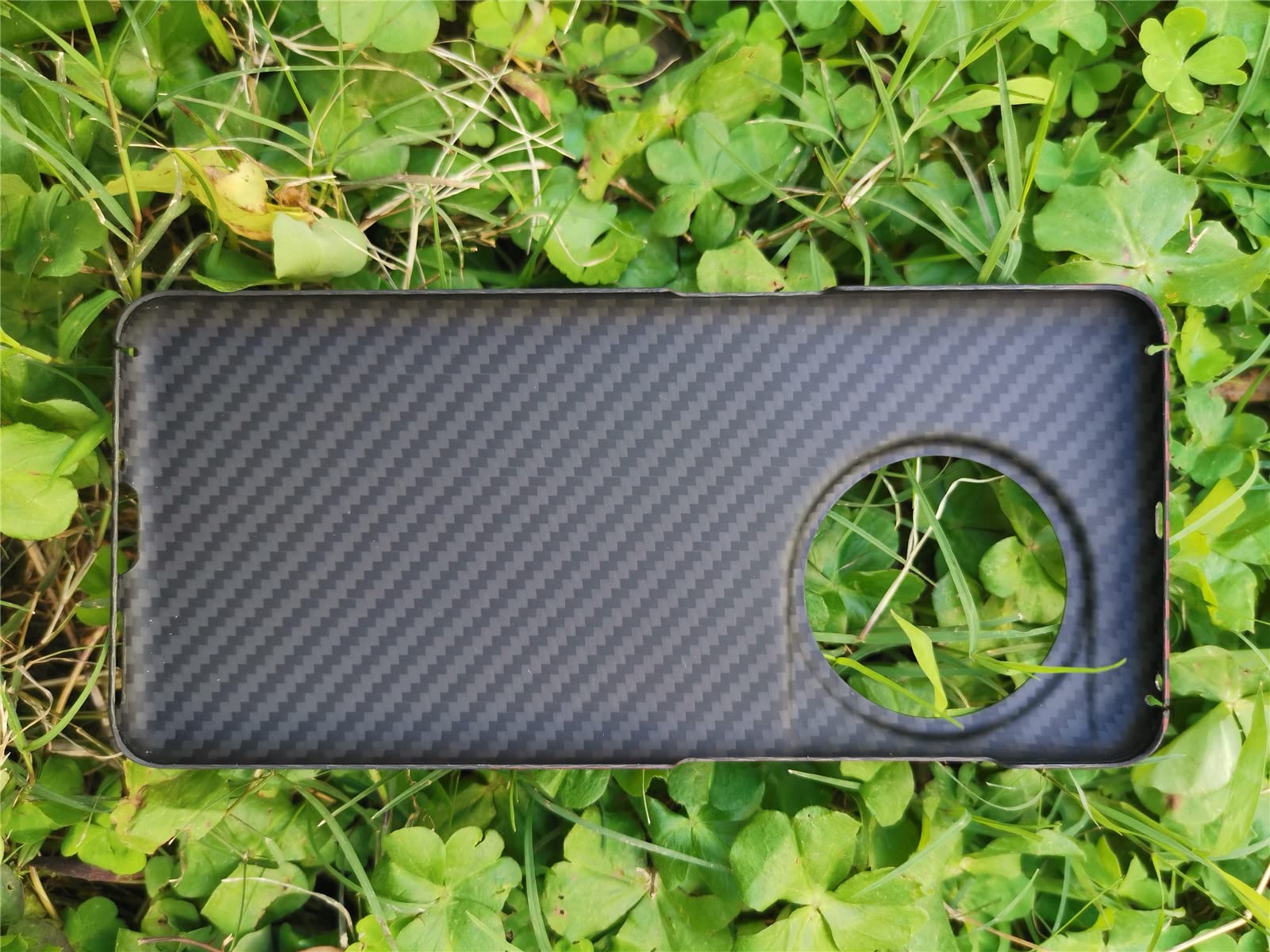 Custodia Sottile In Fibra Di Carbonio Aramidica Per Oneplus 11 - Leggera 12g, Ant Impronte, Protezione Fotocamera (Rosso/Nero)