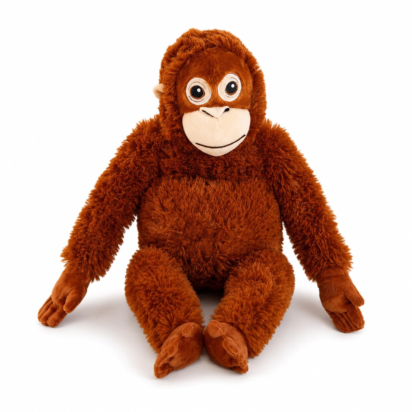Aurelx Brown Monkey Plush, Polyester Punch Stuffed Animal, Cute Monkey Gifts for Boys Girls Fans Enthusiasts, Washable Realistic Soft Monkeys Teddy, Birthday Gift Bedroom Decor (40 cm)
